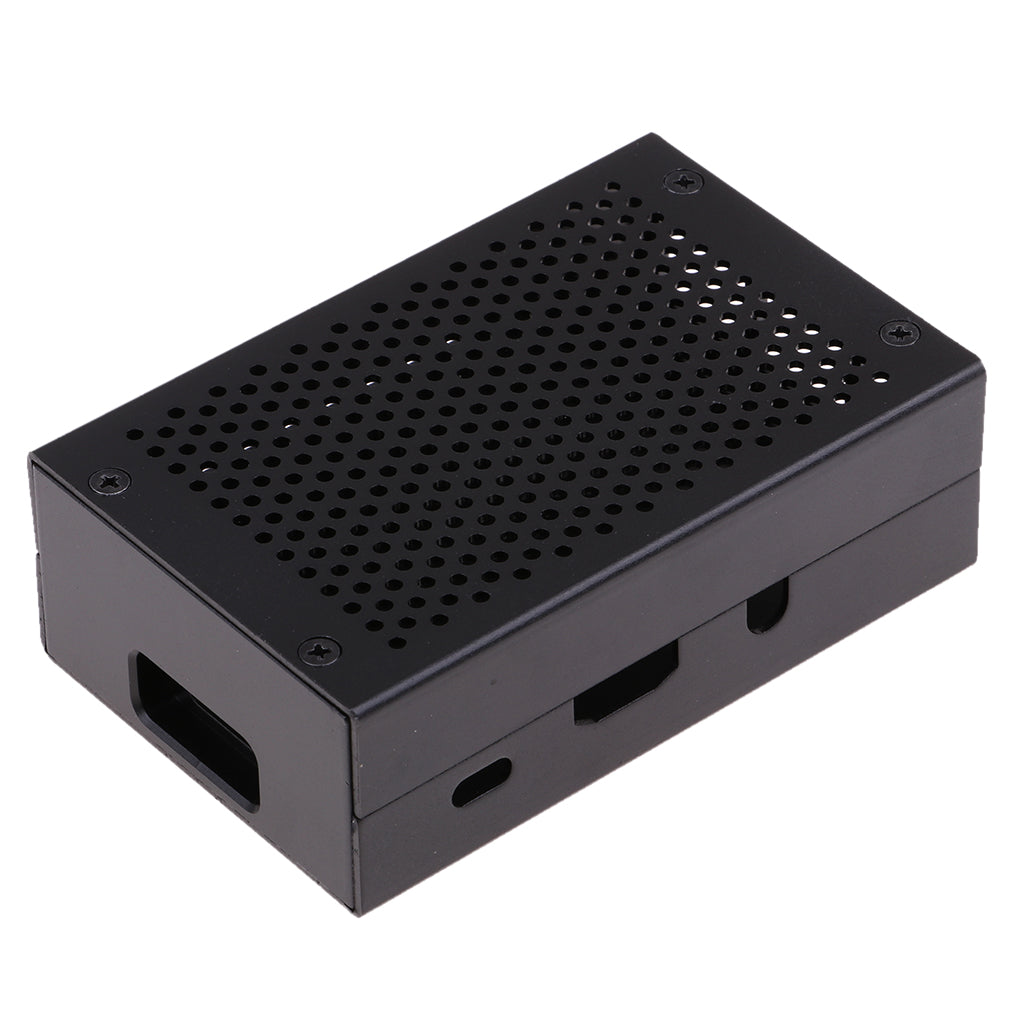 Durable Aluminum Case Box Enclosure Protective Shell For Raspberry Pi 3B+ Black