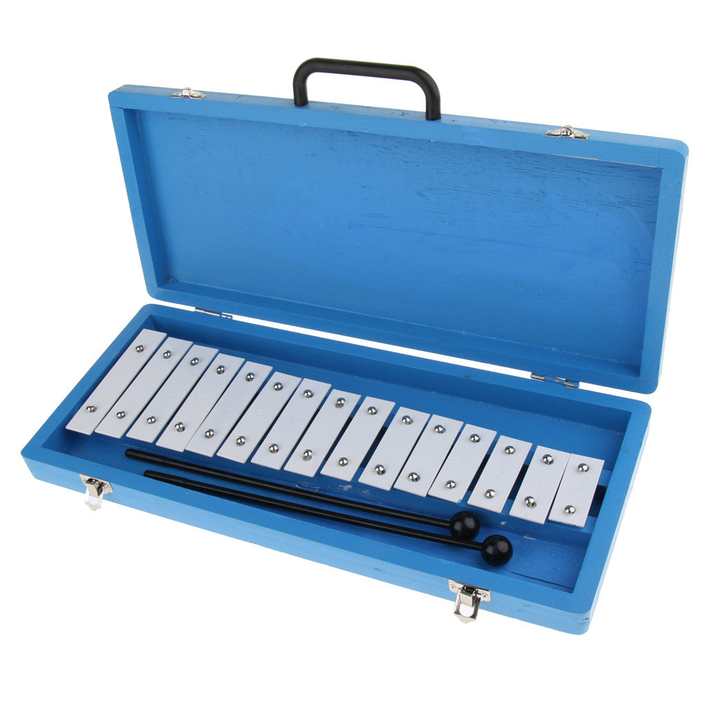 Aluminum 15 Tones Xylophone with Case Preschool Learning Educational Toys for Kids