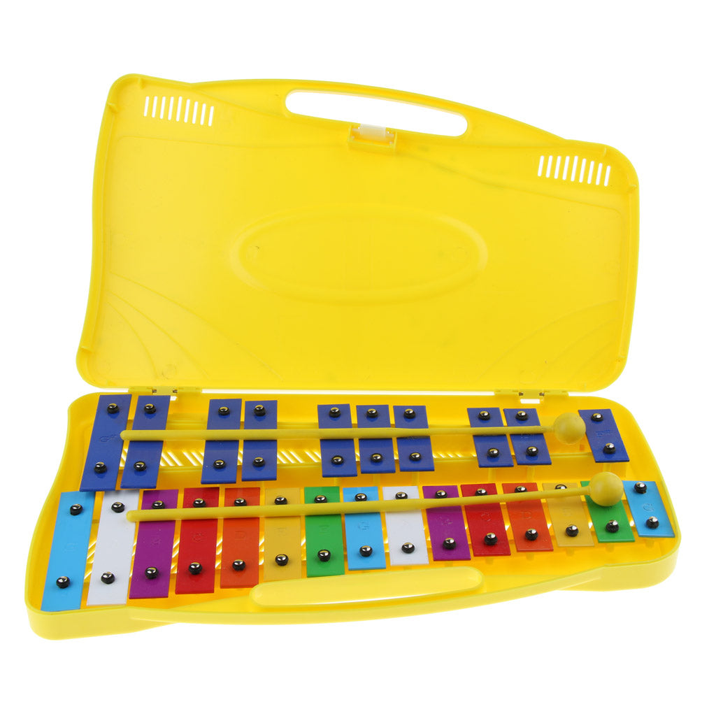 Aluminum Alloy 25 Tones Xylophone with Case for Children Kids Musical Toys