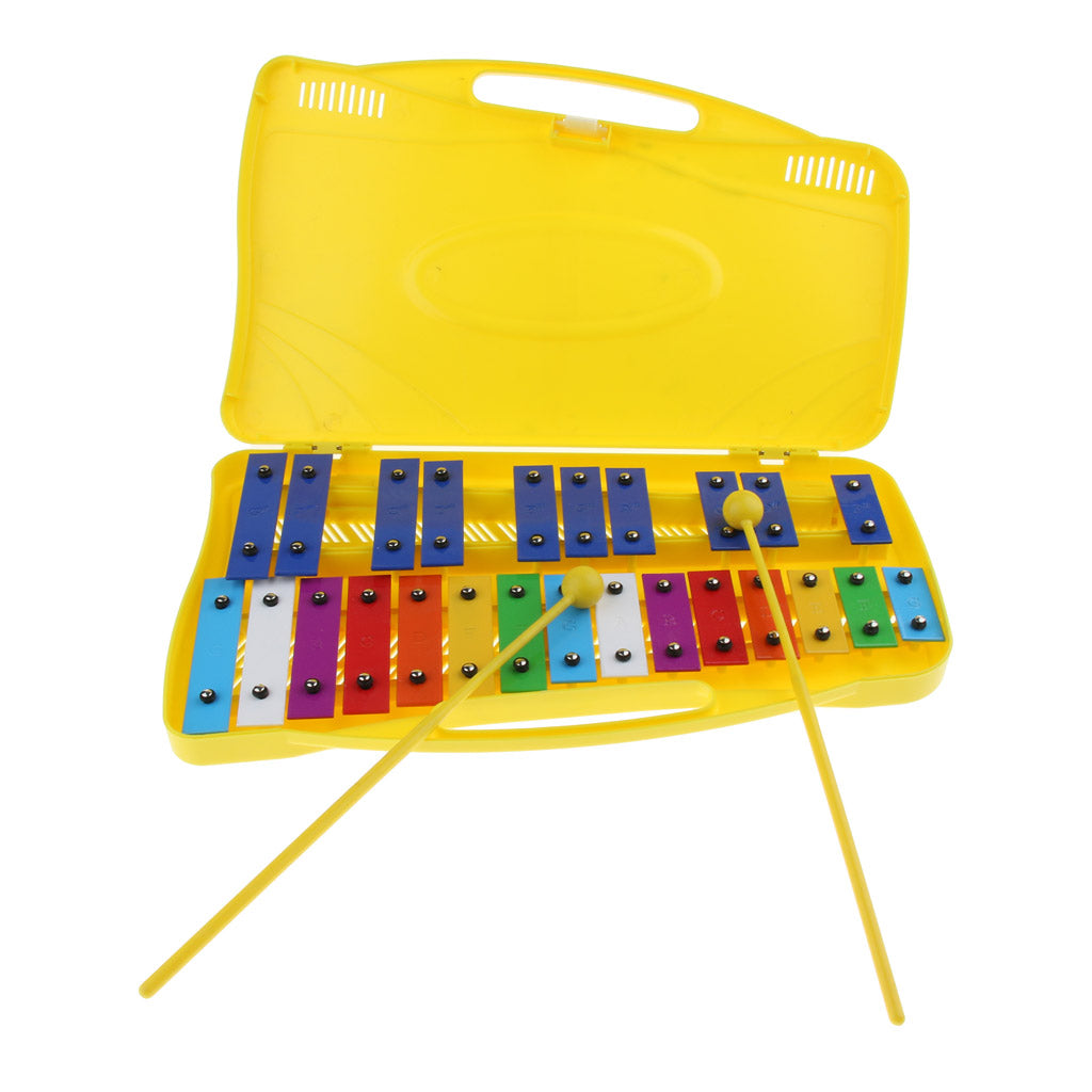 Aluminum Alloy 25 Tones Xylophone with Case for Children Kids Musical Toys