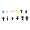 195 Pieces Car Push Pin Rivet Fasteners Clips Mixed for BMW Honda GM jeep SUZUKI