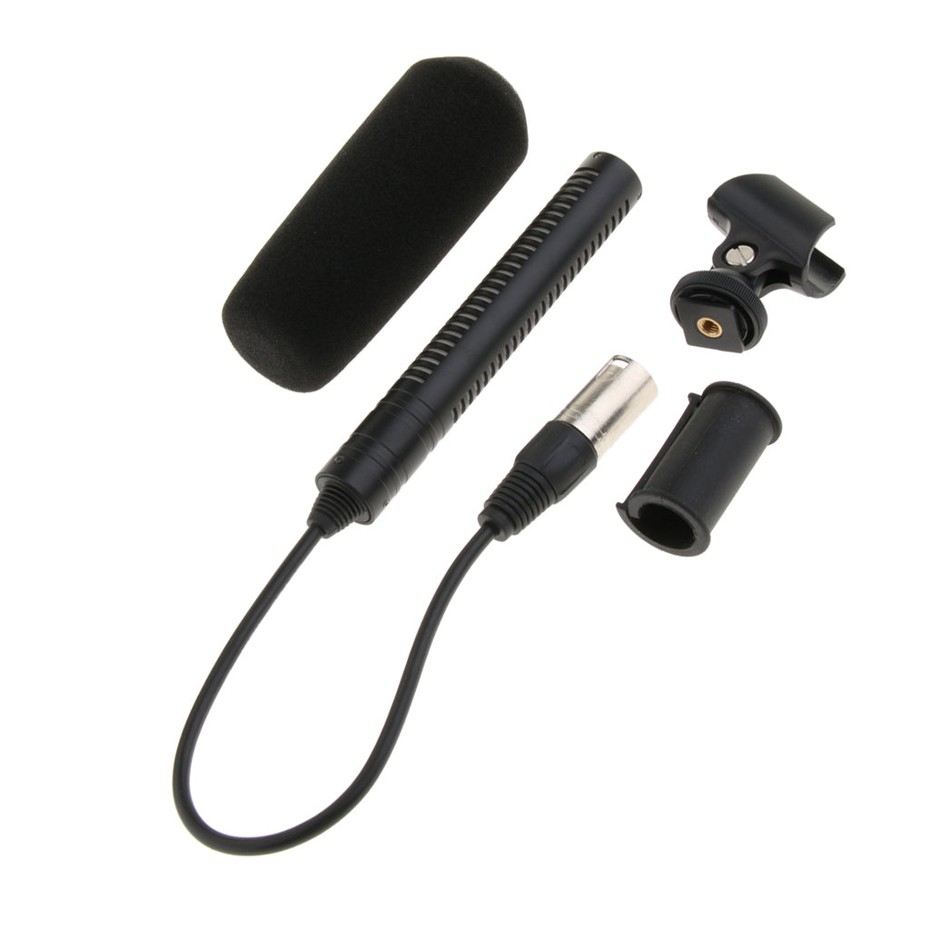 Camera Interview Microphone Video Audio Recording Mic for Nikon Canon Camera DV Camcorder