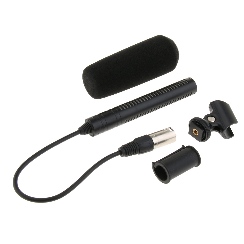 Camera Interview Microphone Video Audio Recording Mic for Nikon Canon Camera DV Camcorder