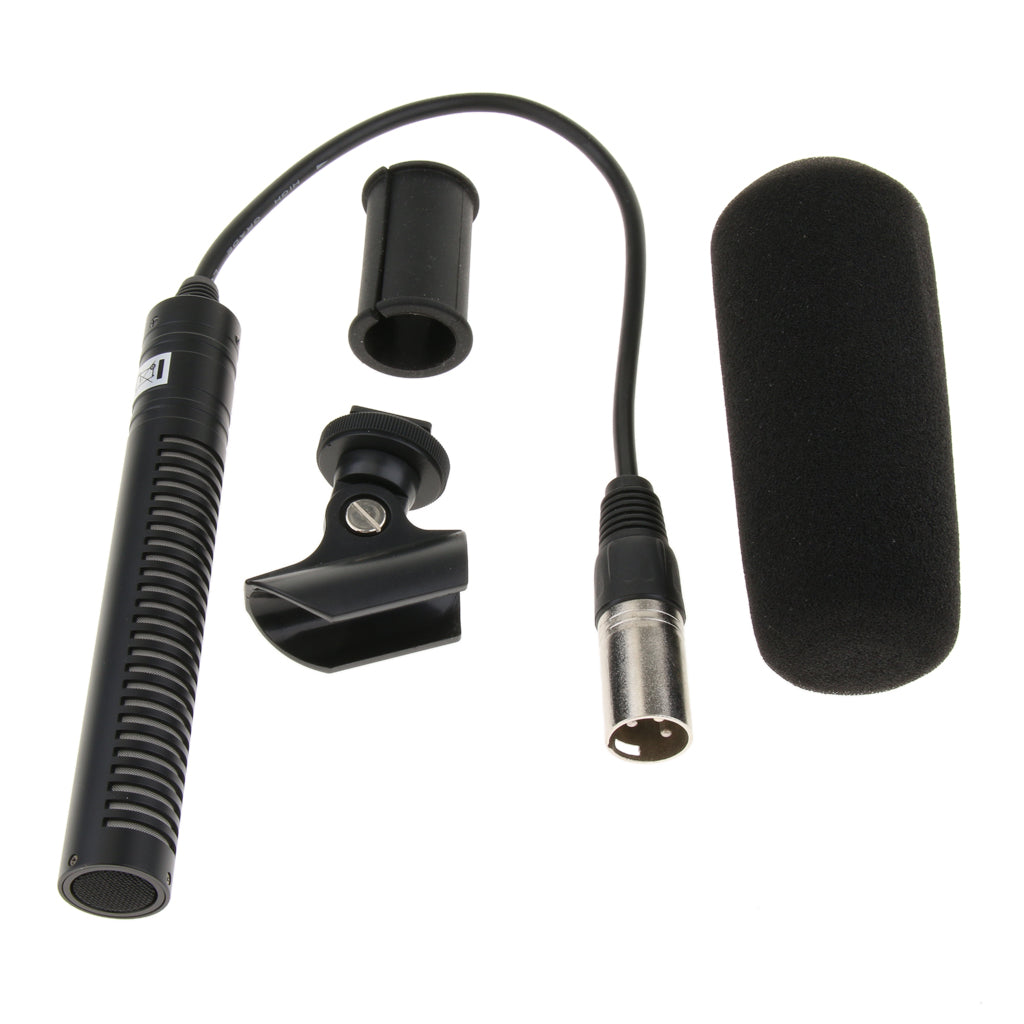 Camera Interview Microphone Video Audio Recording Mic for Nikon Canon Camera DV Camcorder