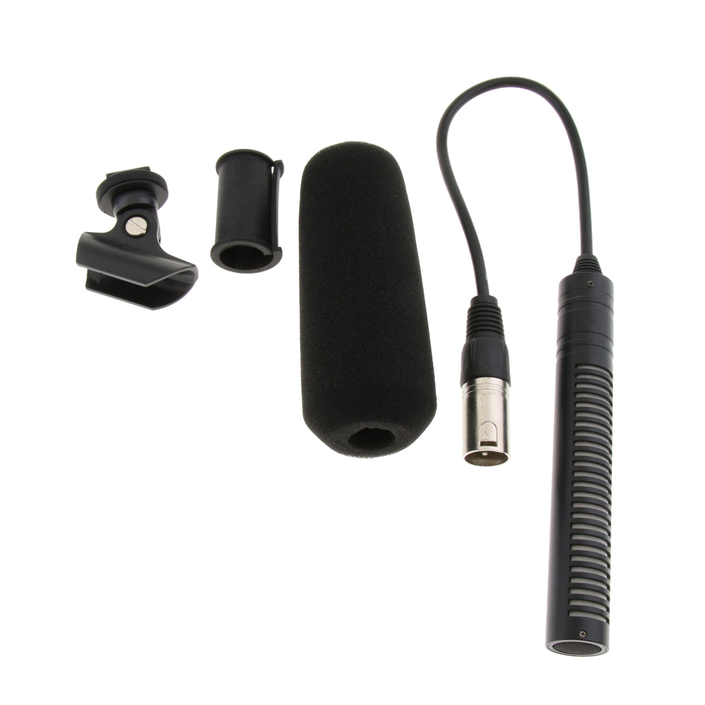 Camera Interview Microphone Video Audio Recording Mic for Nikon Canon Camera DV Camcorder