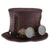 Adults Steampunk Gear Punk Hat with Goggle Victorian Fancy Dress Accessories