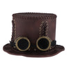 Adults Steampunk Gear Punk Hat with Goggle Victorian Fancy Dress Accessories