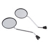 2Pcs 10mm Motorcycle Round Rearview Mirrors for Motorbike Dirt Bike Scooter