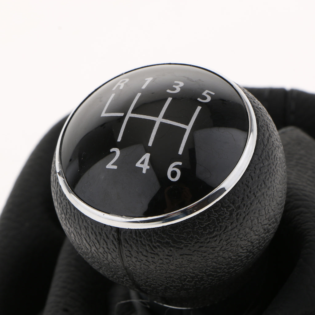 6 Speed Ball Style Shift Knob 1pcs Shift Knob Gaitor For VW TOURAN 2003-2010 Left-Handle Drive Only