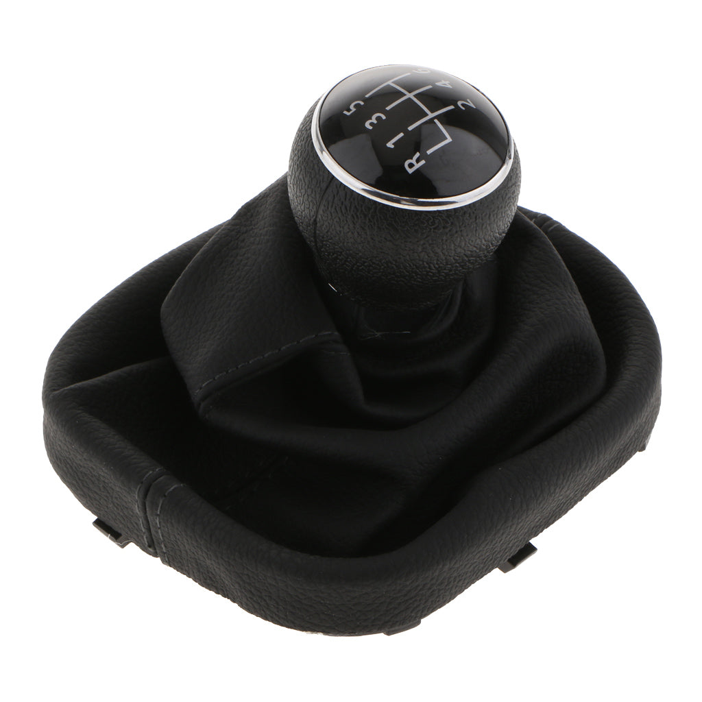 6 Speed Ball Style Shift Knob 1pcs Shift Knob Gaitor For VW TOURAN 2003-2010 Left-Handle Drive Only