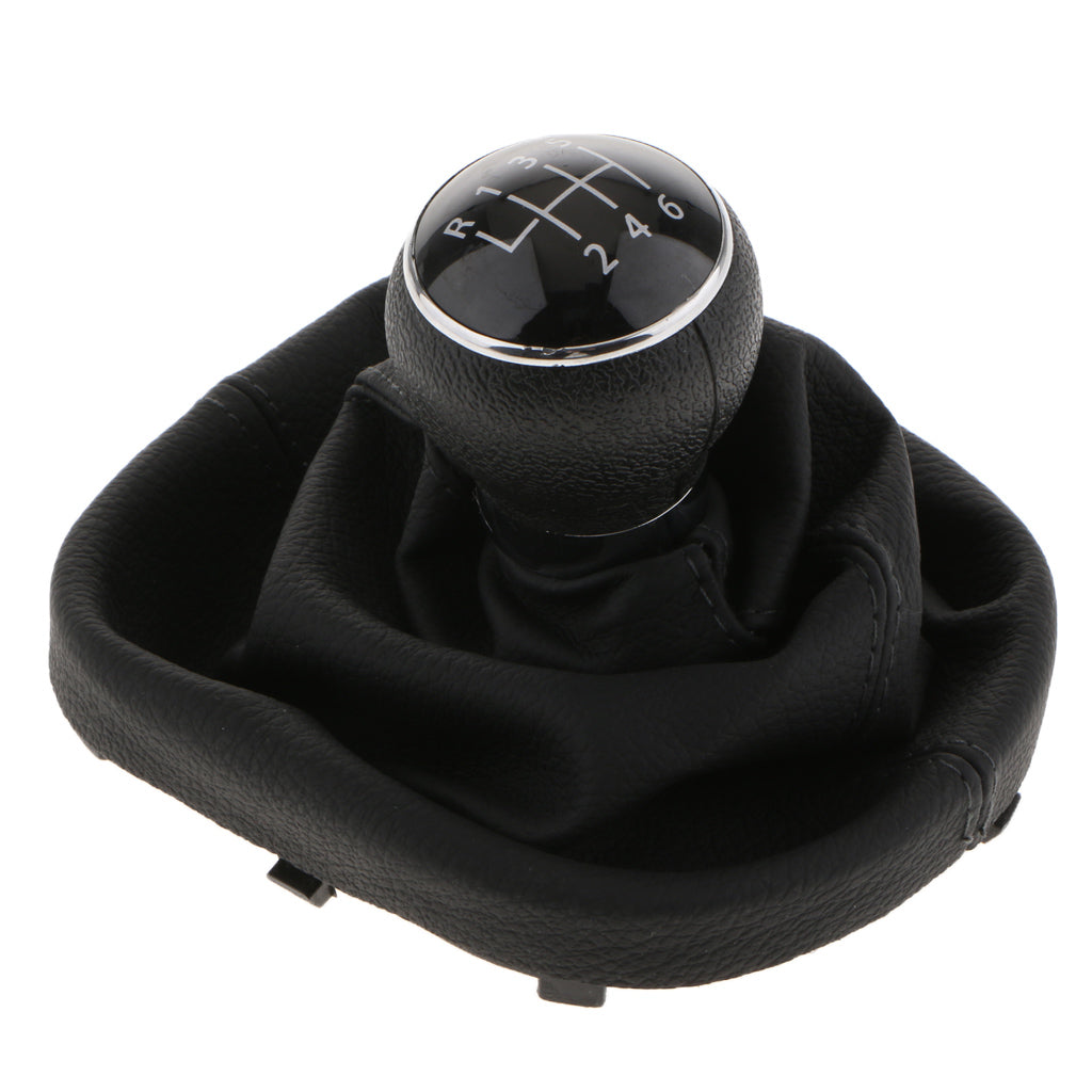 6 Speed Ball Style Shift Knob 1pcs Shift Knob Gaitor For VW TOURAN 2003-2010 Left-Handle Drive Only