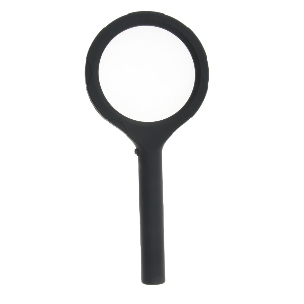 Black LED Illuminated Handheld Elderly  Magnifier Glass Magnifying Lens Tool