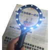 Black LED Illuminated Handheld Elderly  Magnifier Glass Magnifying Lens Tool