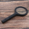 Black LED Illuminated Handheld Elderly  Magnifier Glass Magnifying Lens Tool