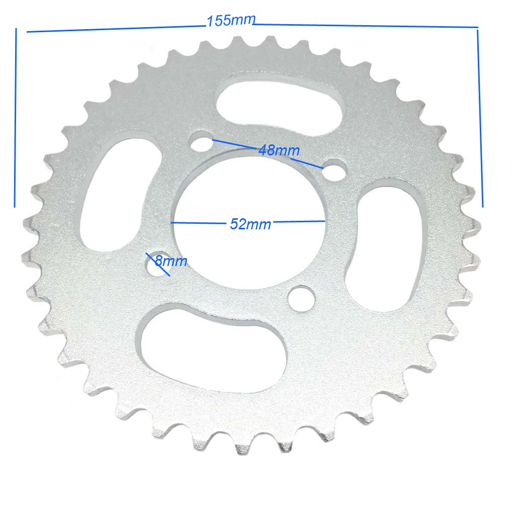 420 37T 52mm Rear Chain Sprocket for ATV Quad Pit Dirt Bike Motorcycle