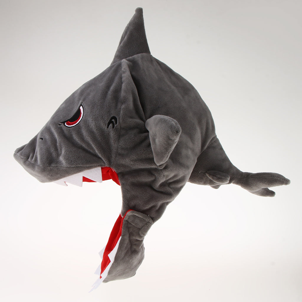 Novelty Adults Cartoon Shark Sea Animal Fun Plush Soft Warm Fancy Dress Christmas Party Hat Props