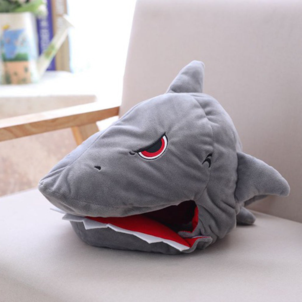 Novelty Adults Cartoon Shark Sea Animal Fun Plush Soft Warm Fancy Dress Christmas Party Hat Props