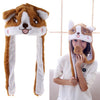 Load image into Gallery viewer, Lovely Plush Corgi Pinching Dog Ear Hat Can Move Birthday Holiday Cap Fancy Dress Toy Gifts