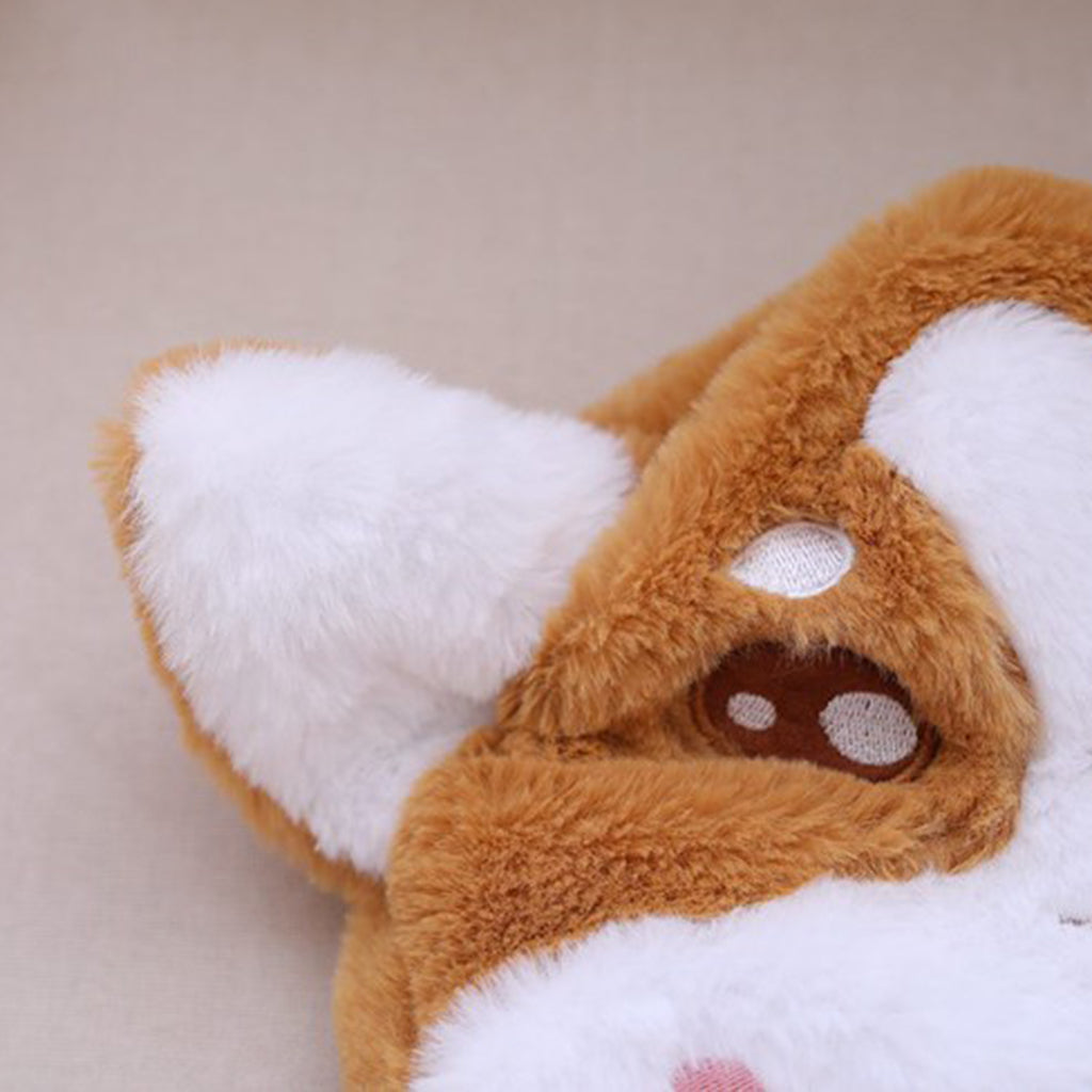 Lovely Plush Corgi Pinching Dog Ear Hat Can Move Birthday Holiday Cap Fancy Dress Toy Gifts