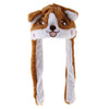 Lovely Plush Corgi Pinching Dog Ear Hat Can Move Birthday Holiday Cap Fancy Dress Toy Gifts