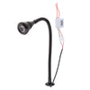 12V 2W Flexible LED Reading/Map Light Gooseneck Interior Lamp Black