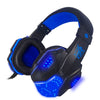 Surround Sound Over-Ear Gaming Headphones with LED Lights Stereo Headset blue