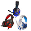 Surround Sound Over-Ear Gaming Headphones with LED Lights Stereo Headset blue