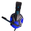 Surround Sound Over-Ear Gaming Headphones with LED Lights Stereo Headset blue