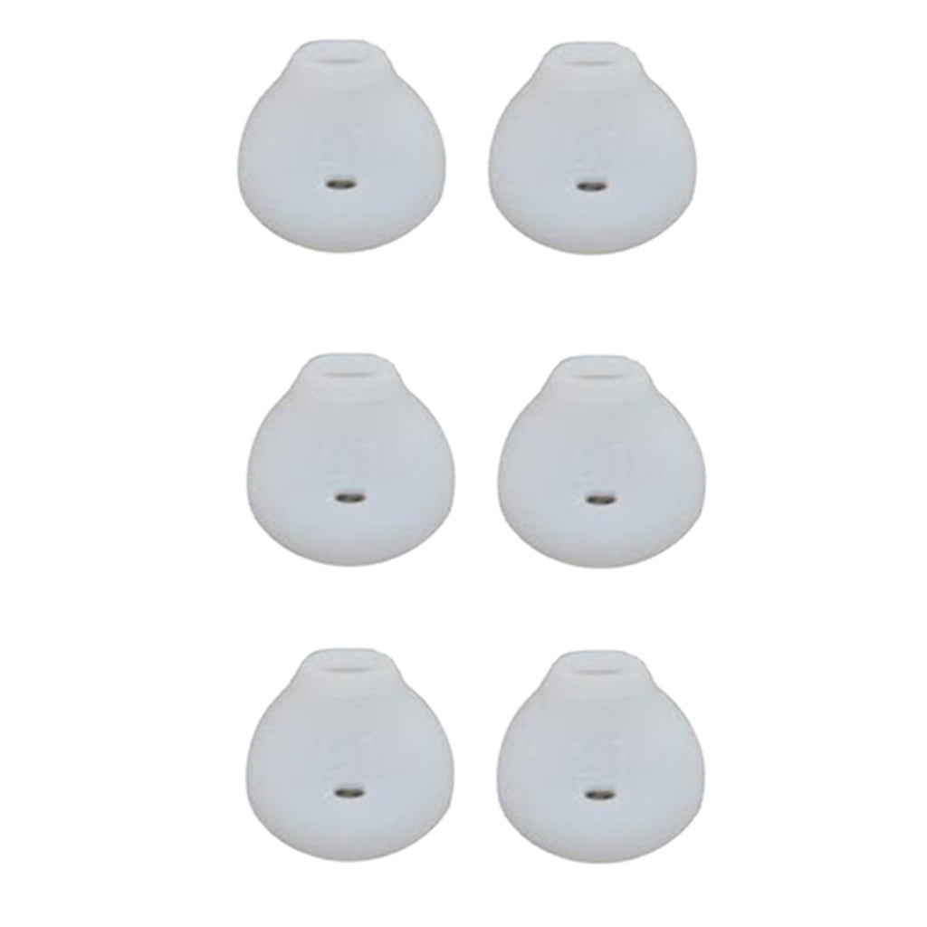 6 Pairs Silicone Gel Earbuds Eartips Caps For Samsung Galaxy S6 S7 White