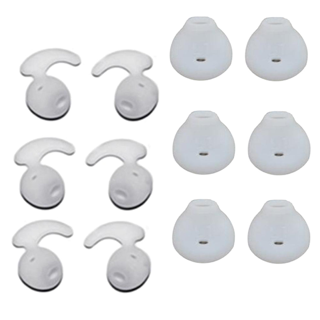 6 Pairs Silicone Gel Earbuds Eartips Caps For Samsung Galaxy S6 S7 White