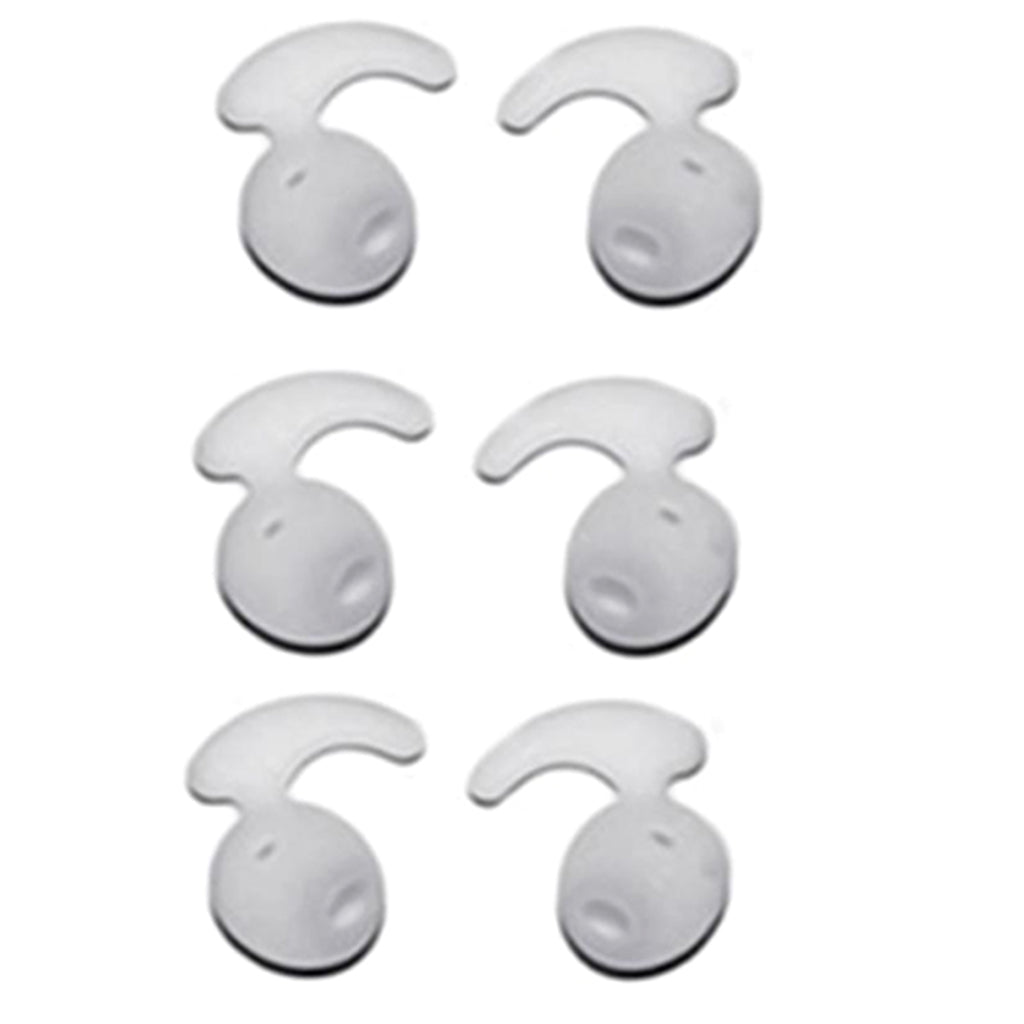 6 Pairs Silicone Gel Earbuds Eartips Caps For Samsung Galaxy S6 S7 White