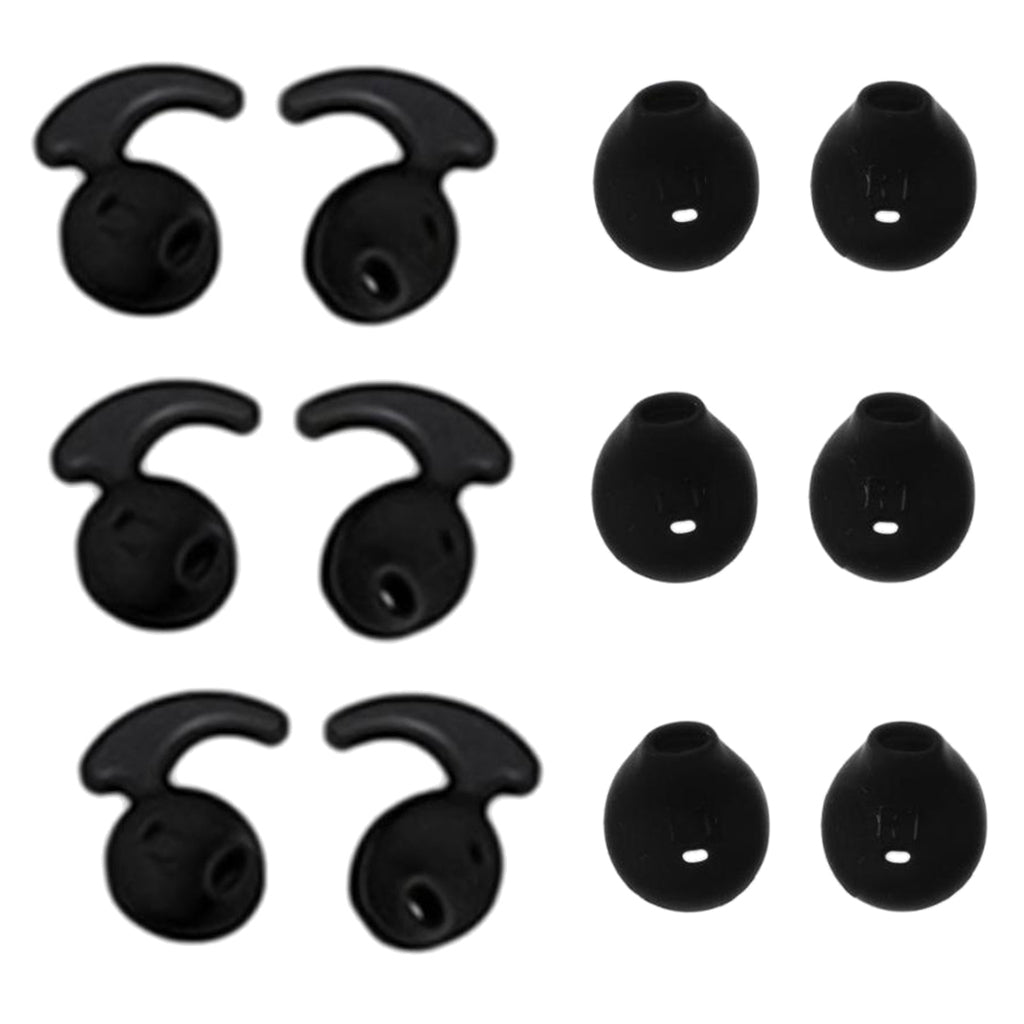 6 Pairs Silicone Gel Earbuds Eartips Caps For Samsung Galaxy S6 S7 Black