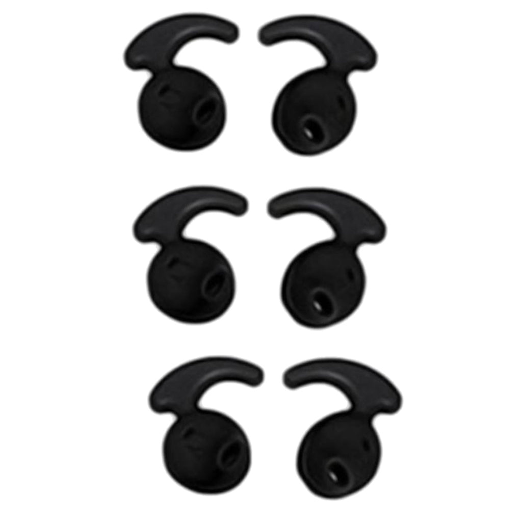 6 Pairs Silicone Gel Earbuds Eartips Caps For Samsung Galaxy S6 S7 Black