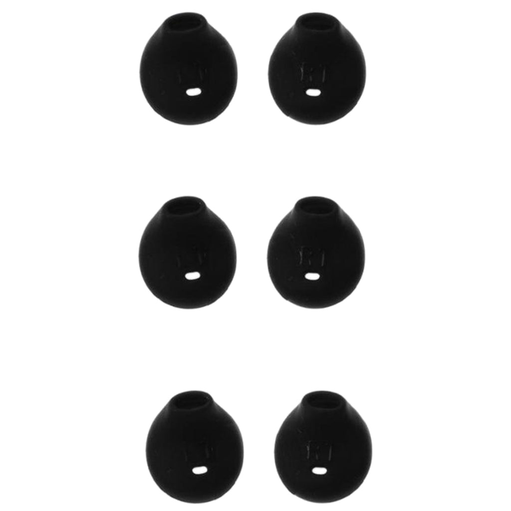 6 Pairs Silicone Gel Earbuds Eartips Caps For Samsung Galaxy S6 S7 Black