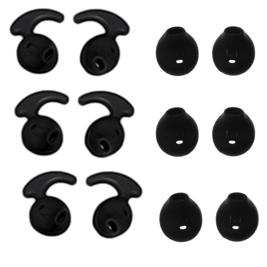 6 Pairs Silicone Gel Earbuds Eartips Caps For Samsung Galaxy S6 S7 Black