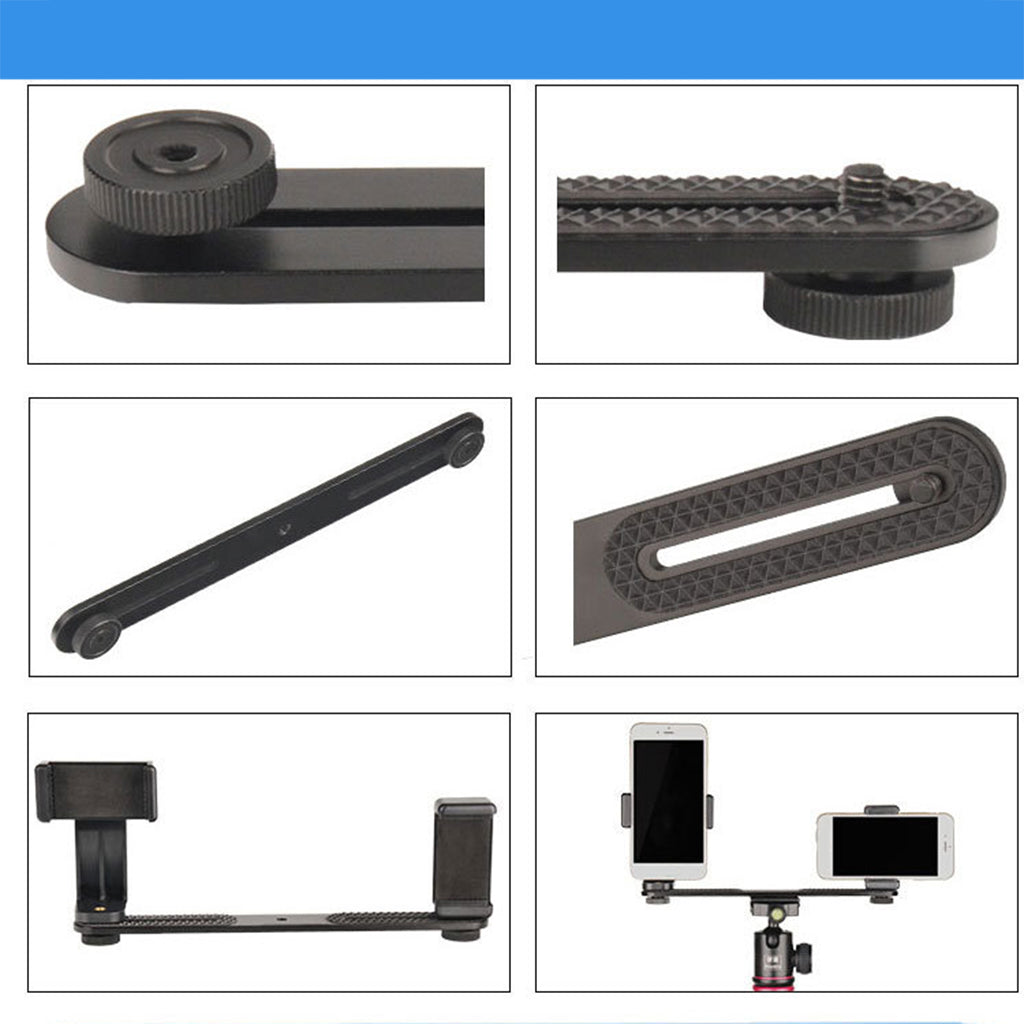 Two-position Bracket Phone Tripod Head Multi-function Fixed Clamp