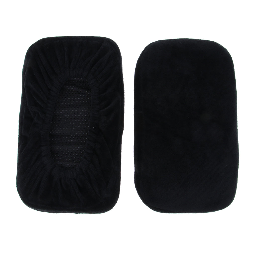 1 Pair Washable Wheelchair Armrest Replacement Cushion Pad Covers Black