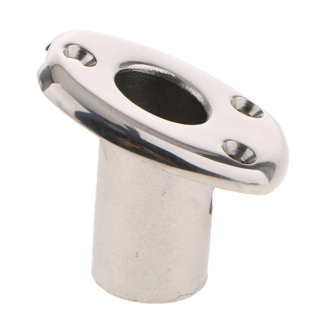 30 Degree Boat Deck Handrail Rail Irregular Hexagon Base 316 Stainless Steel for 7/8 inch Tube Solid Flag Pole Holder