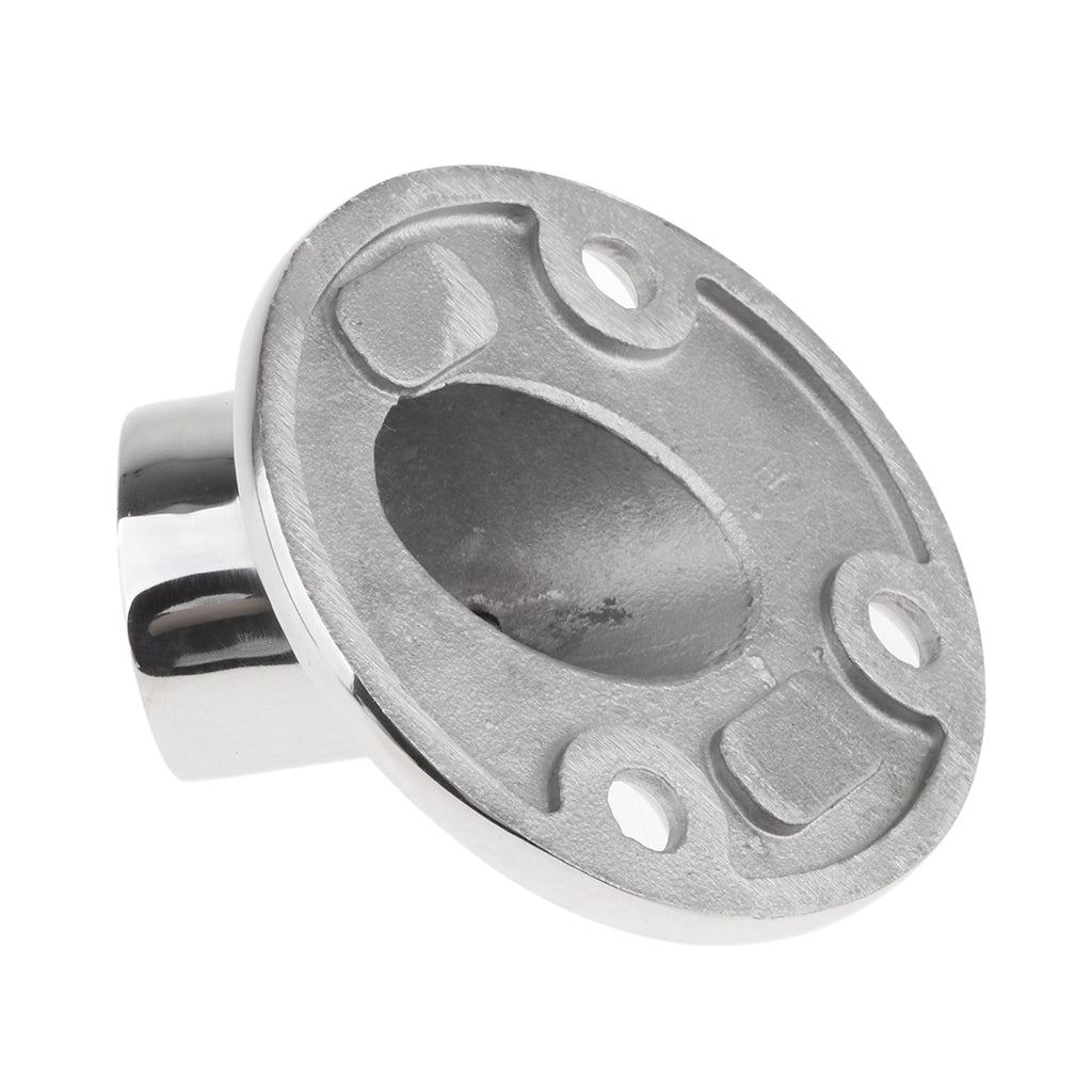 Marine Boat Hand Rail Fitting 60 Degree Round Base Fits 25mm (1 Inch) Tube/Pipe