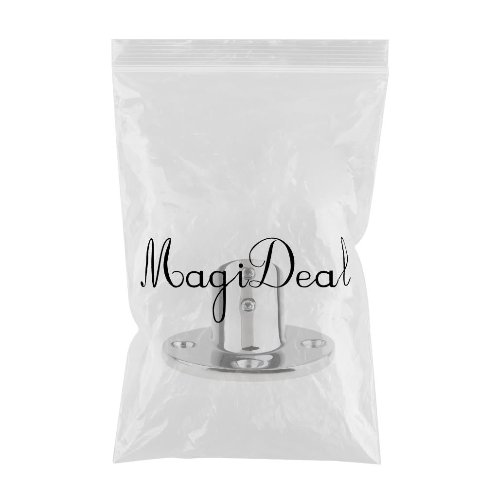 Marine Boat Hand Rail Fitting 60 Degree Round Base Fits 25mm (1 Inch) Tube/Pipe