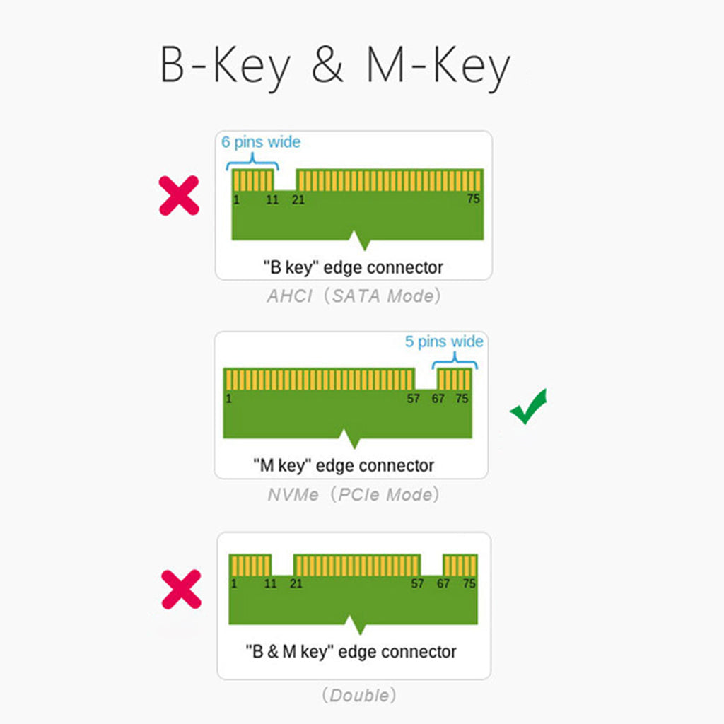 Dual M.2 PCIe Adapter NVME M Key or SATA B Key to PCI-e x4 Expansion Card Support 22110 2280 2260 2242 2230