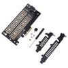 Dual M.2 PCIe Adapter NVME M Key or SATA B Key to PCI-e x4 Expansion Card Support 22110 2280 2260 2242 2230