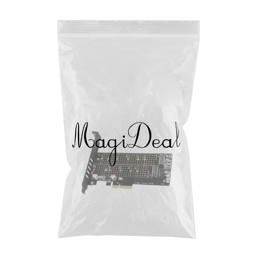 M.2 NVMe SSD NGFF to PCI-E3.0 X4 Adapter Board M Key / B Key Add On Card Support 2230/2242/2260/2280/22110