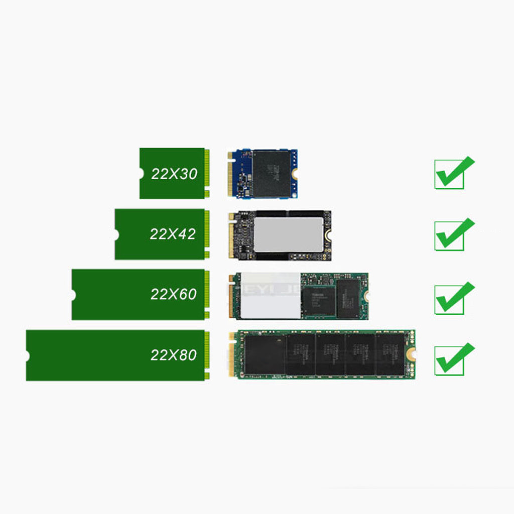 M.2 NVMe SSD NGFF to PCI-E3.0 X4 Adapter Board M Key / B Key Add On Card Support 2230/2242/2260/2280/22110