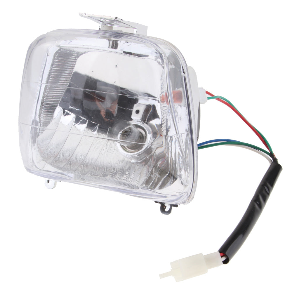 12V 35W Beam Headlight DRL Clear Head Lamp for 50 70 90 110cc Scooter ATV