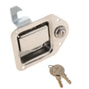 1PC RV Stainless Steel Entry Door Lock Latch Handle Knob Deadbolt w/ 2 Keys for Camper Trailer Kit