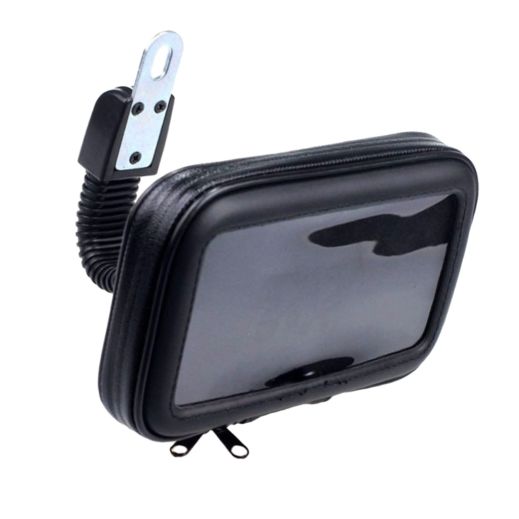 Motorcycle Waterproof Phone Case Bag With Handlebar Mount Holder Black Bag