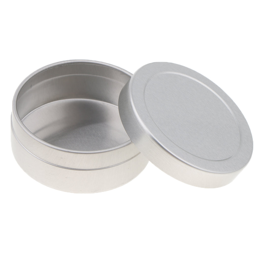 Cosmetic Tins,10pcs 25ml Aluminium Lip Balm Tin Pots Cosmetic Cream Jar Bottle Container