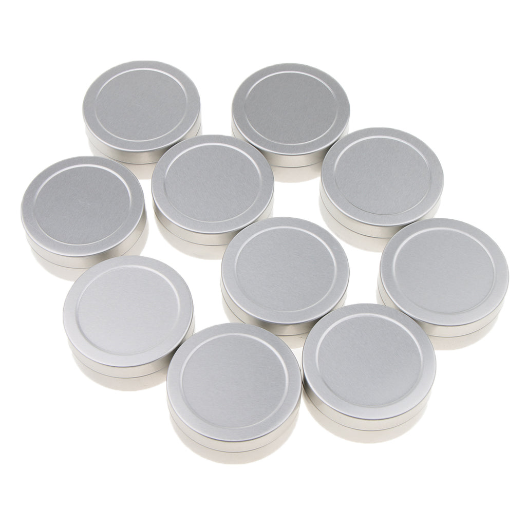 Cosmetic Tins,10pcs 25ml Aluminium Lip Balm Tin Pots Cosmetic Cream Jar Bottle Container