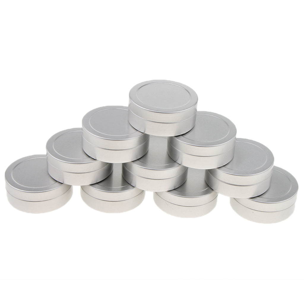 Cosmetic Tins,10pcs 25ml Aluminium Lip Balm Tin Pots Cosmetic Cream Jar Bottle Container